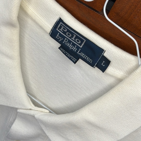 Polo by RL men’s size L white SS pique’ polo, gently worn, great condition - Picture 2 of 4